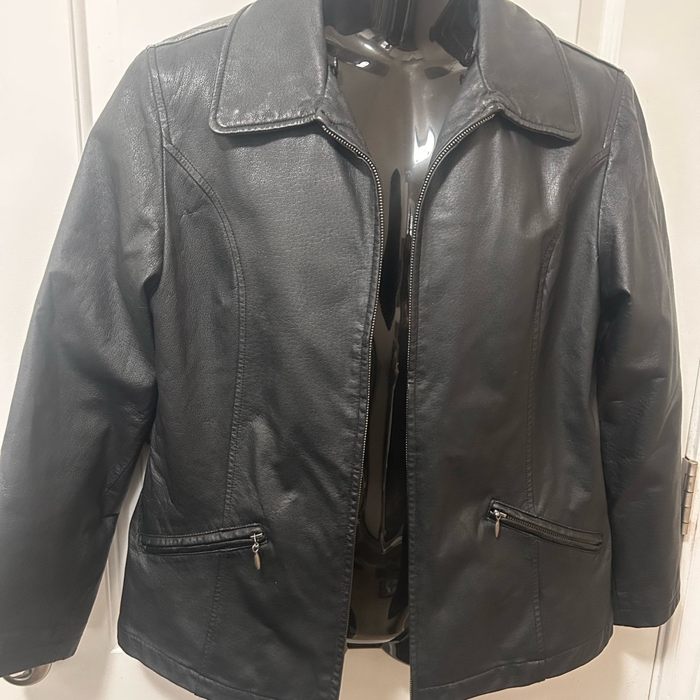 💯 Genuine Black Leather Jacket